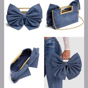 Alice + Olivia Raven Denim Bow Bag